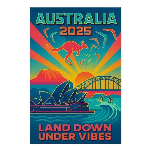 Australië 2025 - Land Down Under Vibes Perfect Poster (Voorkant)