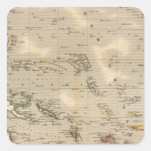 Australië 4 vierkante sticker (Voorkant)