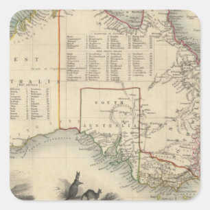 Australië 5 vierkante sticker