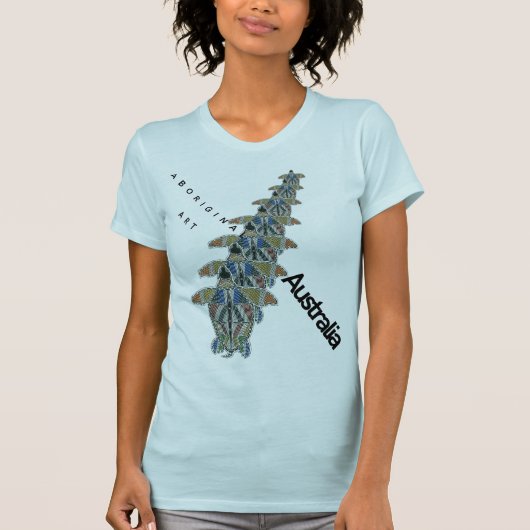 Australië Aboriginal Art en Turtle T-shirt (Voorkant)