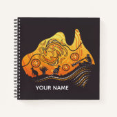 Australië Aboriginal Art Square Notitieboek (Voorkant)