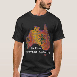 Australië Aboriginal Dot Art, aangepast ontworpen T-shirt