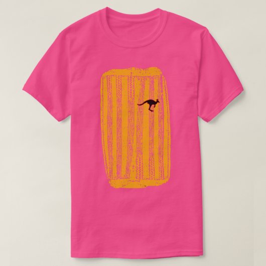 Australië Aboriginal Drum Kangoeroe Patroon T-shirt (Design voorkant)