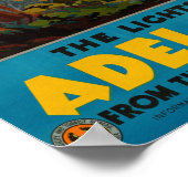 Australië Adelaide Restored Vintage Travel Poster (Hoek)