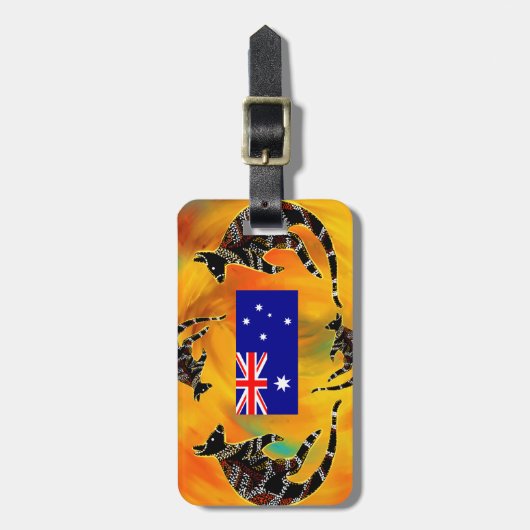 AUSTRALIË ART BAGAGELABEL (Voorkant verticaal)