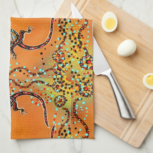 AUSTRALIË ART THEEDOEK (Quarter Fold)