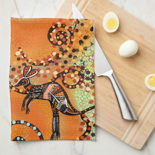 AUSTRALIË ART THEEDOEK (Quarter Fold)