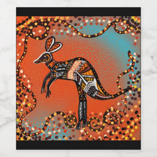 AUSTRALIË ART WIJN ETIKET (Enkel label)