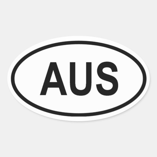 Australië "AUS" Ovale Sticker (Voorkant)