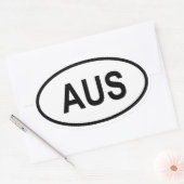 Australië "AUS" Ovale Sticker (Envelop)