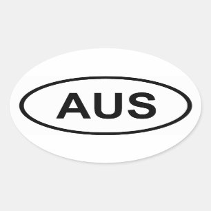 Australië "AUS" Ovale Sticker