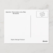 Australië, Australië, drie zussen, Briefkaart (Achterkant)