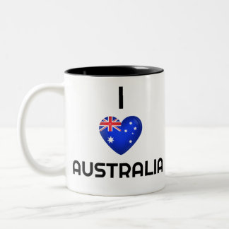 Australië, Australische vlag, Australië, land Au Tweekleurige Koffiemok