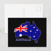 Australië Australische Vlag Kaart Reizen (Voorkant / Achterkant)