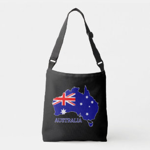 Australië Australische vlag kaart reizen Crossbody Tas