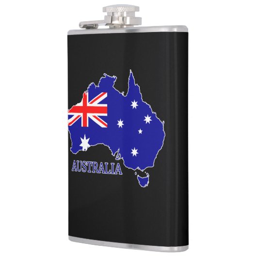 Australië Australische vlag kaart reizen Heupfles (Links)