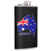 Australië Australische vlag kaart reizen Heupfles (Rechts)