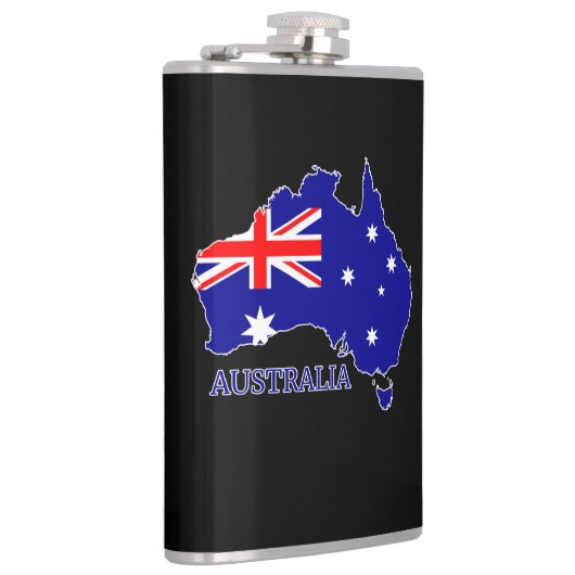 Australië Australische vlag kaart reizen Heupfles (Rechts)