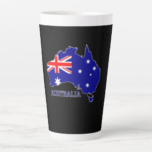 Australië Australische Vlag Kaart Reizen Latte Mok