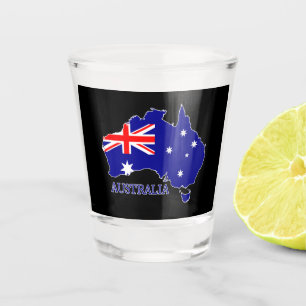 Australië Australische vlag kaart reizen Shot Glas