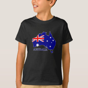 Australië Australische Vlag Kaart Reizen T-shirt