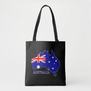 Australië Australische vlag kaart reizen Tote Bag