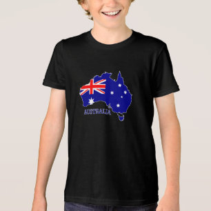 Australië Australische vlag kaart reizen Tri-Blend Shirt