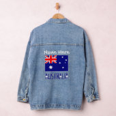 Australië Australische vlag wit personalisatie Denim Jacket (Hangar)