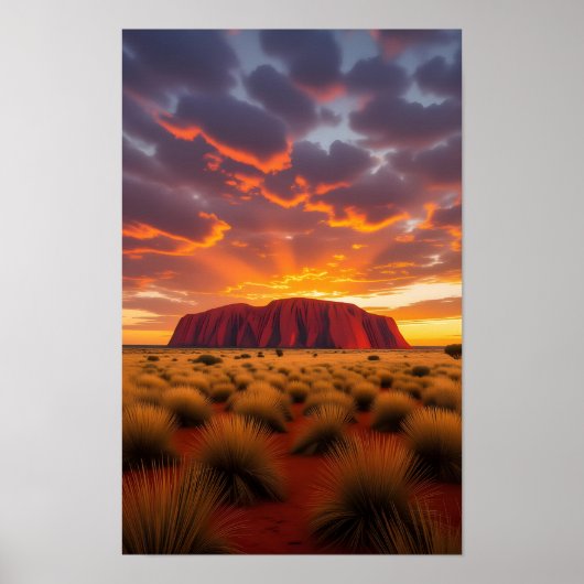 Australië Ayers Rock Poster (Voorkant)