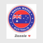 Australië, Badge van Wagga Wagga Sticker (Vel)