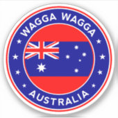Australië, Badge van Wagga Wagga Sticker (Voorkant)