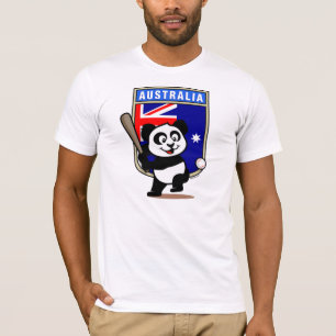 Australië Baseball Panda (lichte shirten) T-shirt