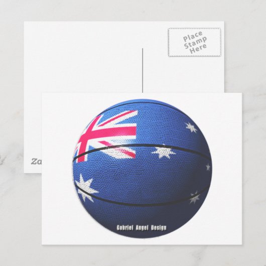 Australië Basketbal Briefkaart (Voorkant / Achterkant)