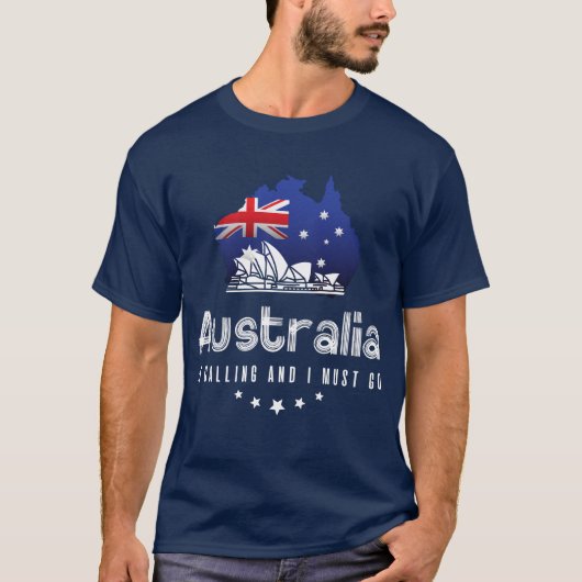 Australië belt en ik moet naar T-shirt. T-shirt (Voorkant)