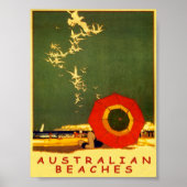 Australië bereikt Vintage-reizen Poster (Voorkant)