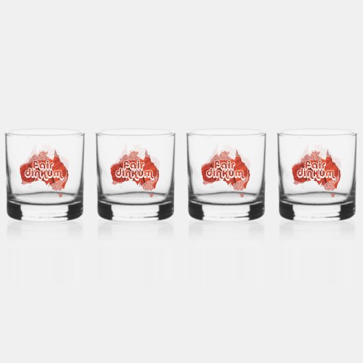 AUSTRALIË BEURS DINKUM BBQ WHISKY GLAS (Voorkant)
