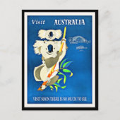 Australië - Bezoek Australië,  illustratie Briefkaart (Voorkant)