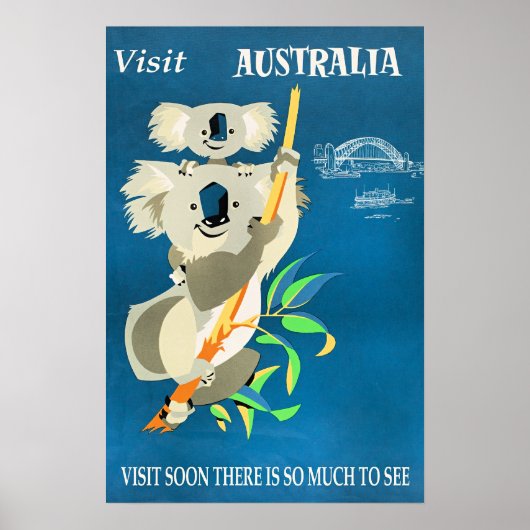 Australië, bezoek binnenkort poster (Voorkant)