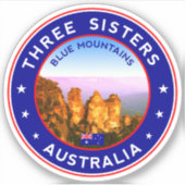 Australië, Blue Mountains, drie zussen Sticker (Voorkant)