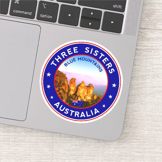 Australië, Blue Mountains, drie zussen Sticker (Detail)