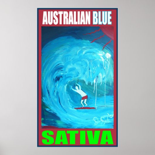 AUSTRALIË BLUE SATIVA POSTER (Voorkant)