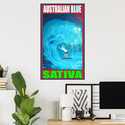 AUSTRALIË BLUE SATIVA POSTER (Thuiskantoor)