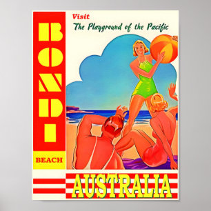 Australië Bondi-Beach Travel Poster