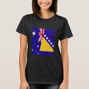 Australië Bosnië en Herzegovina Half Vlag T-shirt