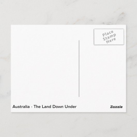 Australië Briefkaart (Achterkant)