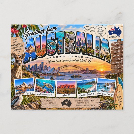 Australië Briefkaart (Voorkant)