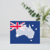 Australië briefkaart overzicht vlaggenkaart (Staand voorkant)