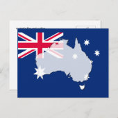 Australië briefkaart overzicht vlaggenkaart (Voorkant / Achterkant)