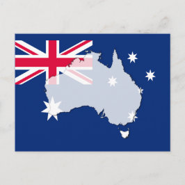 Australië briefkaart overzicht vlaggenkaart