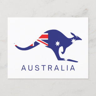 Australië Briefkaarten Kangaroo Flag Classic